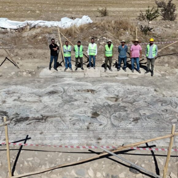 A Farmer In Turkey Uncovered Roman mosaic